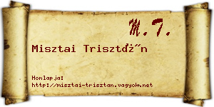 Misztai Trisztán névjegykártya